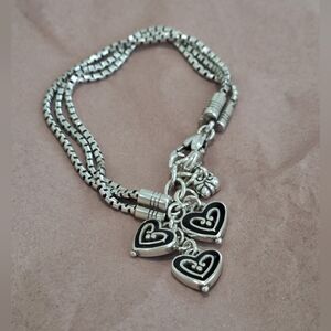 Brighton Vienna Hearts Charm Bracelet – Triple Heart Drop - Valentine 😘😍🥰